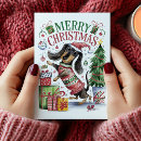 Recherche de dachshund christmas vœux cartes Doxie