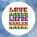 Recherche de différentes langues autocollants Amour