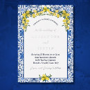 Recherche de italie mariage invitations Bleu marine et jaune