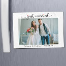 Zoek naar just married magneten Trouwaankondiging