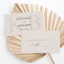 Recherche de mariage placement cartes Monogramme
