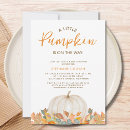 Recherche de citrouille baby shower invitations Automne