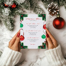 Zoek naar christmas dinner menu uitnodigingen Elegant