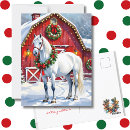 Recherche de chevaux de noël cartes postales Ferme