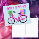 Recherche de vélo rose vœux cartes Moderne