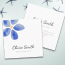 Recherche de floral bleu cartes visite Minimum