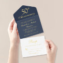 Recherche de 50 ans de mariage anniversaire invitations Feuille d'or