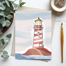 Recherche de aquarelle phare cartes postales Océan