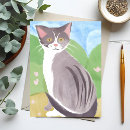 Recherche de chat tigré cartes postales Aquarelle