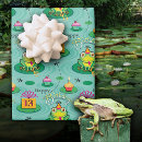 Recherche de anniversaire de grenouille papier cadeau Bleu