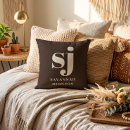 Recherche de marron coussins Monogrammé
