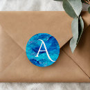 Recherche de saphir bleu autocollants Monogramme