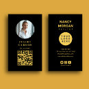 Recherche de courtier en assurances cartes visite Noir et or