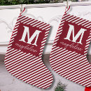 Recherche de monogramme chaussette de noël Rustique