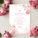 Recherche de de filles baptême invitations Rose poussiéreux