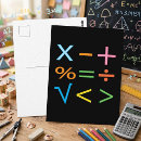 Recherche de symbole mathématique cartes postales Étudiant