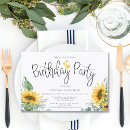Recherche de tournesol jaune invitations Aquarelle