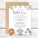 Recherche de mignons animaux invitations Bébé