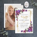 Recherche de couleur violette invitations Bride