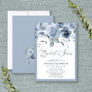 Recherche de dusty blue bridal shower invitations Élégant