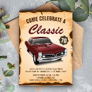 Recherche de voiture rouge classique invitations Rustique