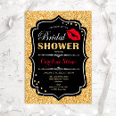 Recherche de elegant gold bridal shower invitations Noir et or