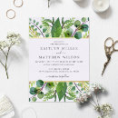 Recherche de green and white invitations Greenery