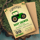 Recherche de tractor baby shower invitations Rustique