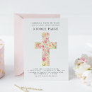 Recherche de croix florale invitations Religieuse