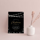 Recherche de noir et or noël invitations Fête de fin d'année