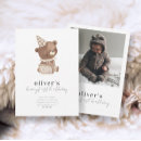Recherche de beary 1ans anniversaire invitations Simple