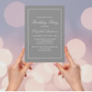 Recherche de minimal anniversaire invitations Classique