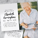 Recherche de mémorial moderne invitations Noir et blanc
