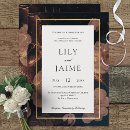 Recherche de black gold floral mariage invitations Noir et or
