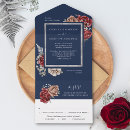 Recherche de rose bleu marine mariage invitations Tout en un