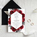 Recherche de rouges et noires de mariage invitations Élégant