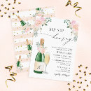 Recherche de champagne bridal shower invitations Rose
