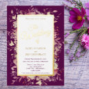 Recherche de violet foncé mariage invitations Élégant