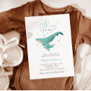 Recherche de baleine invitations Bleu
