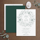 Recherche de green wreath invitations Élégant
