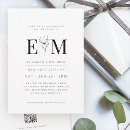 Recherche de de 11x16 mariage invitations Monogramme
