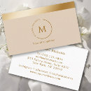 Recherche de beige et or cartes visite Professionnel