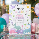 Recherche de pink dinosaur anniversaire invitations Fête des dinosaures