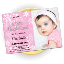 Recherche de winter onederland anniversaire invitations Girl