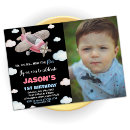 Recherche de avion rouge invitations Boy