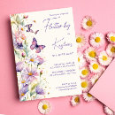 Recherche de de lavande anniversaire invitations Floral
