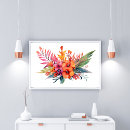 Recherche de fleurs tropicales roses posters Tendance