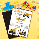 Recherche de grue de construction invitations Pour enfants