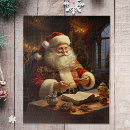 Recherche de père noël vintage puzzles Xmas