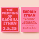 Recherche de couleurs lumineuses invitations Rose